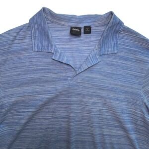 Hugo Boss Mens Size Large Blue Polo Shirt Casual Modern Classic